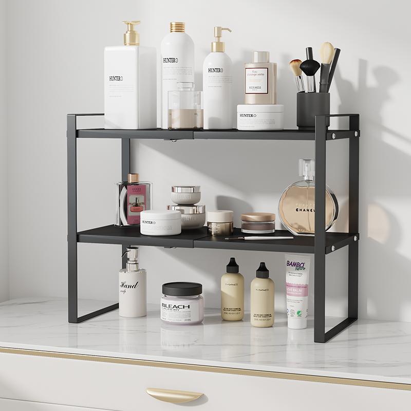 Kitchen Cabinet Shelf, 1 Count Expandable Organizer Riser Rack for Kitchen Pantry Cupboard, Under Sink Countertop Home Organization 4