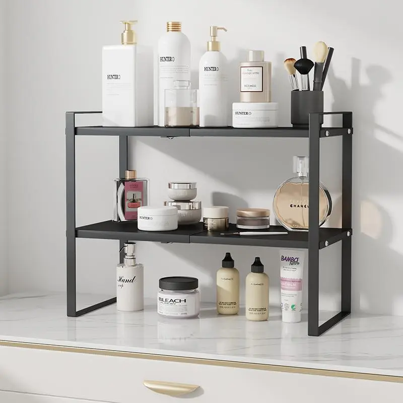 Kitchen Cabinet Shelf, 1 Count Expandable Organizer Riser Rack for Kitchen Pantry Cupboard, Under Sink Countertop Home Organization 4
