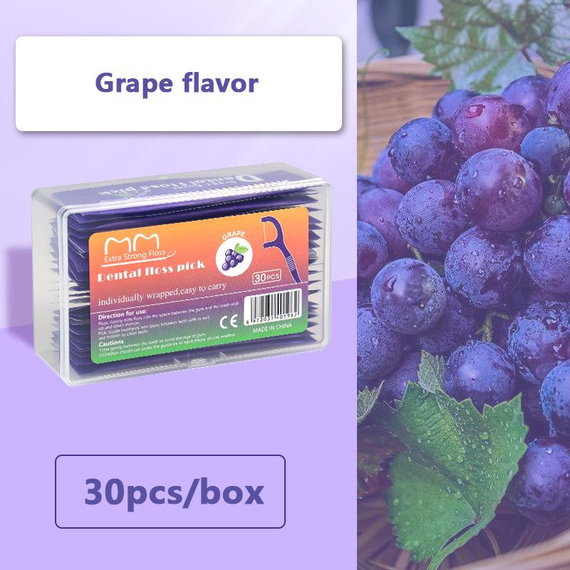 Product Introduction of Bộ Tăm Chỉ Nha Khoa 30 Cái / Hộp, Hương Vị Trái Cây Đầy Màu Sắc, Tăm Chỉ Nha Khoa Cầm Tay Làm Sạch Răng, Tặng Kèm Ống Đựng 28