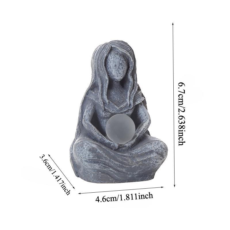 Product Introduction of Moon Goddess Statue, 1 Count Resin Ornament, Home Decor for Living Room Bedroom Garden, Room Decor, Garden Decor, Gift for Friend & Family 1