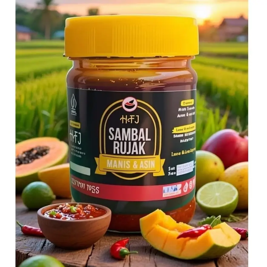 HFJ Sambal Rujak BUAH ISTIMEWA KHAS NUSANTARA BUMBU MANIS ASIN GURIH SEDAP Bahan Alami Proses Higienis Cocok untuk Berbagai Makanan