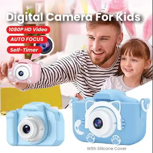 Children Camera 2.0 Inch IPS 1080P Mini Digital Camera Selfie for Children Kids Cameras Camcorder Video Child Recorder cameras Outdoor Photography Video Toy for Boy Girl Best Gift