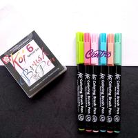 Gambar Sakura Koi Coloring Brush Pen Set 6 Color Pastel Kuas Calligraphy dari CENTRO TRADING Kota Bandung 1 Tokopedia