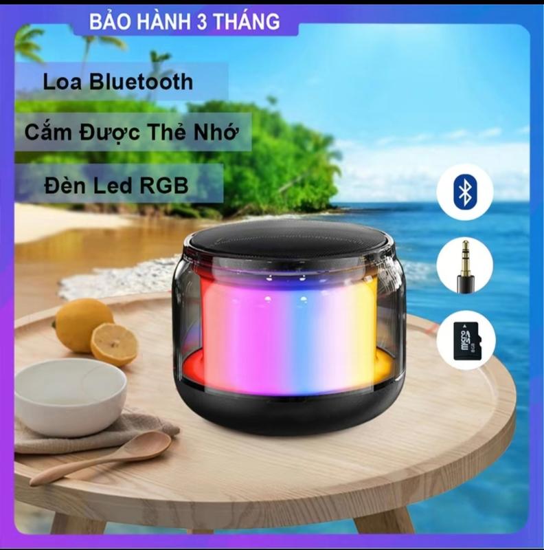 Loa Bluetooth Led RGB - Loa Bluetooth Mini LX600 đèn Led RGB đổi mầu phù hợp cho Điện Thoại di động và máy tính Decor Bàn Làm Việc Bàn học tập Pin 3-5 giờ Nghe Nhạc loa bluetooth loa