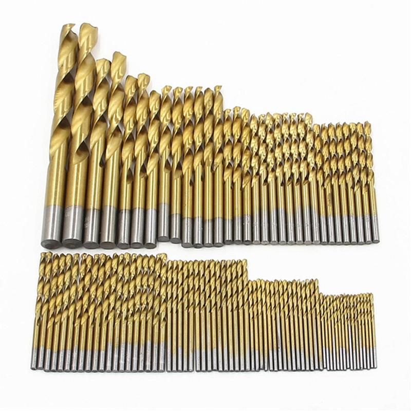 Titanium Twist Drill Bit Set, 135° Tip High Speed Steel Bit Kit, 1.5-10mm Woodworking Drill Bit Set with Storage Box, Suitable for Wood Plastic Fiberglass, Heavy Duty, Hardware, Industrial 6