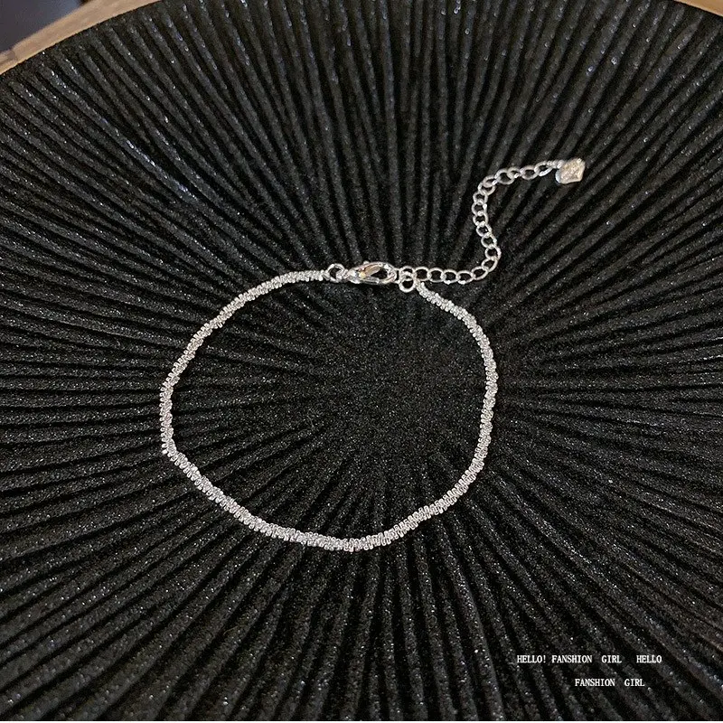 Gelang Titanium Silver Berkilau - DTA17 Gratis Emas 3
