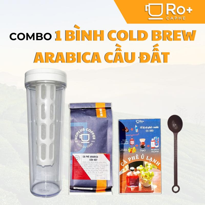 COMBO 1 Bình Cold Brew Roplus + Arabica Cầu Đất Dạng Bột Xay Coldbrew Cà Phê Ủ Lạnh, Pha Phin, Pha Máy, Pha Coldbrew Coffee Cafe Nguyen Chat 250g/500g/1kg arabica  coffee arabica