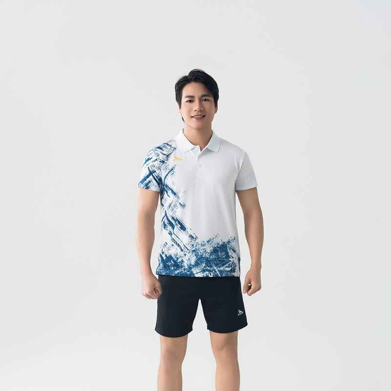 Áo Thể Thao Cầu Lông Nam Ikando Lucky Cổ Trụ, Vải Thun Lạnh Cao Cấp, Co Giãn, Thoáng Khí - Nhiều màu Top Sport 3