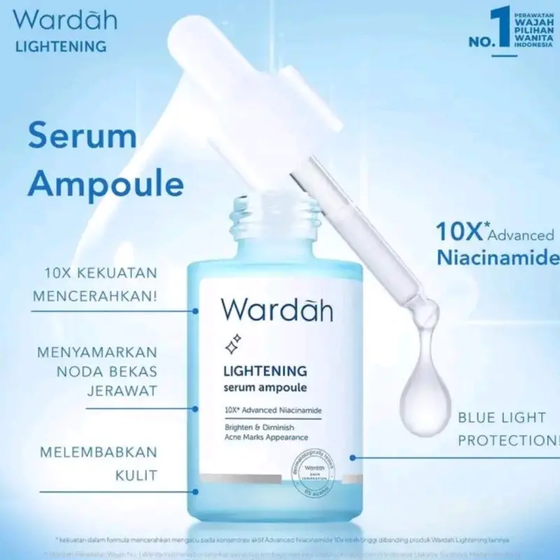 Wardah Lightening Serum Ampoule / Serum Wajah Kontrol Minyak Kulit Kering Semua Jenis Kulit Mencerahkan Perawatan 2