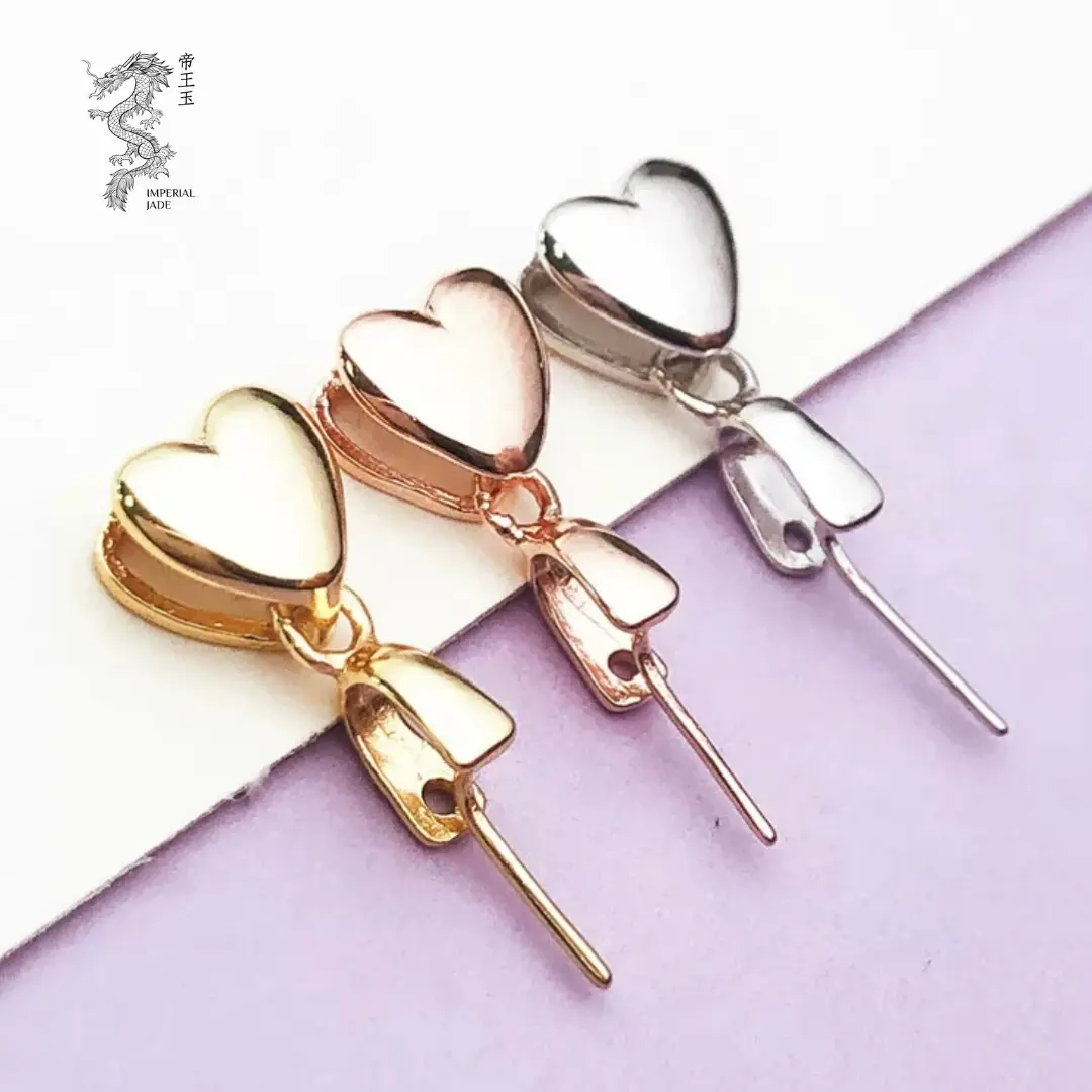 S925 Sliver Heart Shaped Clasp