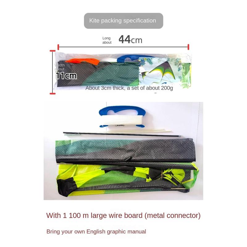 Product Introduction of New Easy Fly 1.6m Large Delta Kite with 100M Kite Line Long Tail Rainbow Kite Ripstop Children Outdoor Toys Kites Family Trips 24