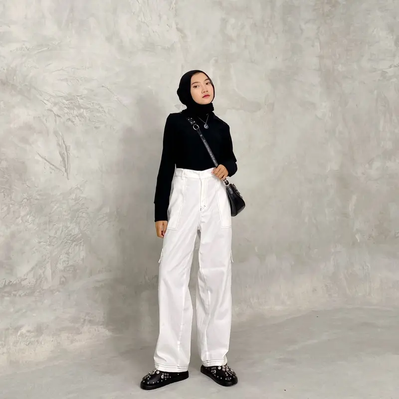 HL Cargo List Pants Korean Style - Banyak Warna Realpict Casual 8