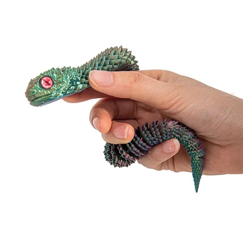 Tượng Rắn In 3D, 30cm, Động Vật In 3D, Phụ Kiện Bàn, Trang Trí Phòng, Trang Trí Năm Hình Rắn Vui Nhộn Để Bàn Văn Phòng, Hàng Mới Về 5