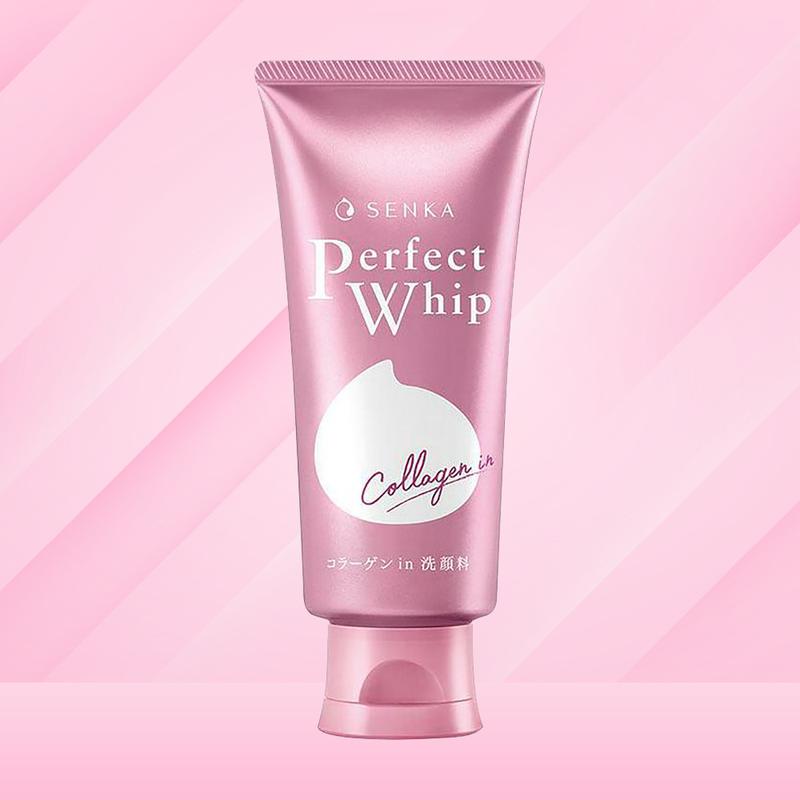 Sữa rửa mặt ẩm mịn Senka Perfect Whip Collagen In 120g senka  perfect