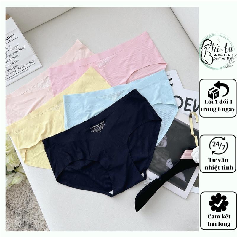  Quần lót Bầu su đúc thông hơi Ki An 830 siêu thoáng siêu mềm kháng khuẩn quần chip bâu co giãn tốt ko hằn đồ lót bầu Nữ Women 