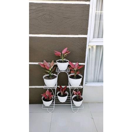 STANDING POT MURAH / RAK BUNGA BESI MURAH / RAK SUSUN 6 7