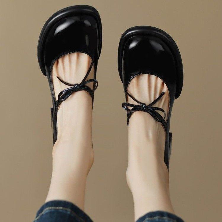 Vintage Mary Jane Flat Shoes, Square Toe Design with Thick Heels, Anti-Slip Design, Available in Multiple Colors, Gift for Girlfriend. 7