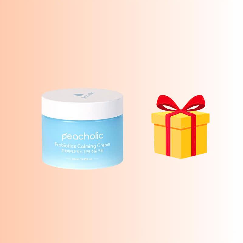  M45_ KÈM QUÀ  Kem Dưỡng Ẩm Chiết Xuất Ngải Cứu Và Lợi Khuẩn PEACHOLIC Probiotics Calming Cream 100ml Nữ Làm Đẹp Da 