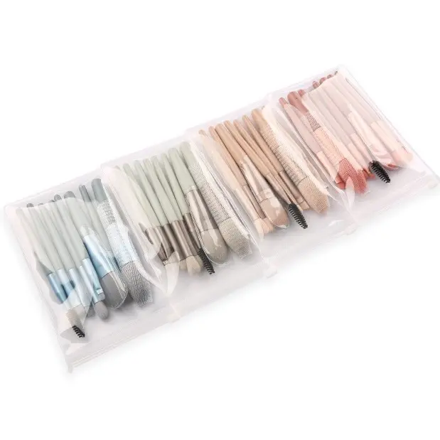 Kuas Set Make Up 8pcs Brush Set Mini Travel Brush Kosmetic Beauty Gratis Pounch Wajah 5