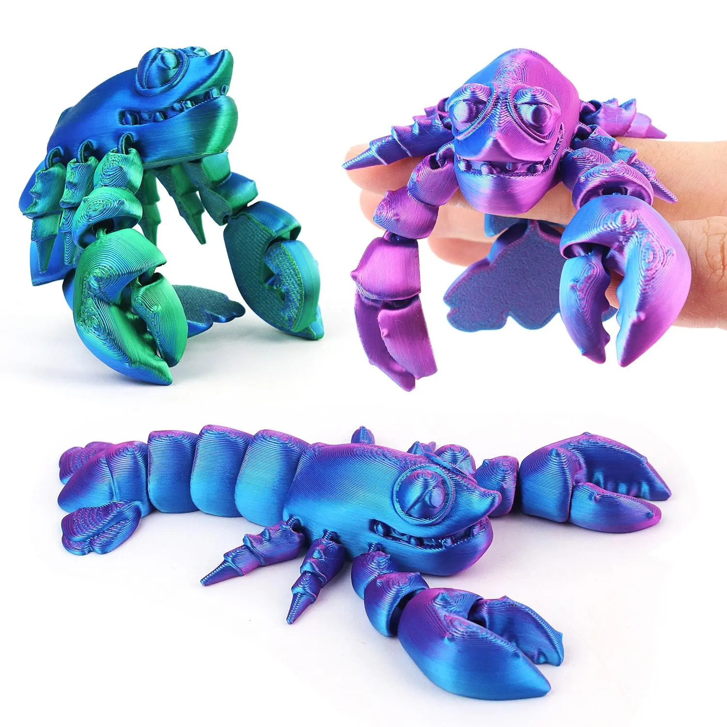 3D Printed Lobster, Creative Desktop Decompression Toy, Simulation Marine Animal Shaped Stress Relief Toy, Novelty Gift for Friends