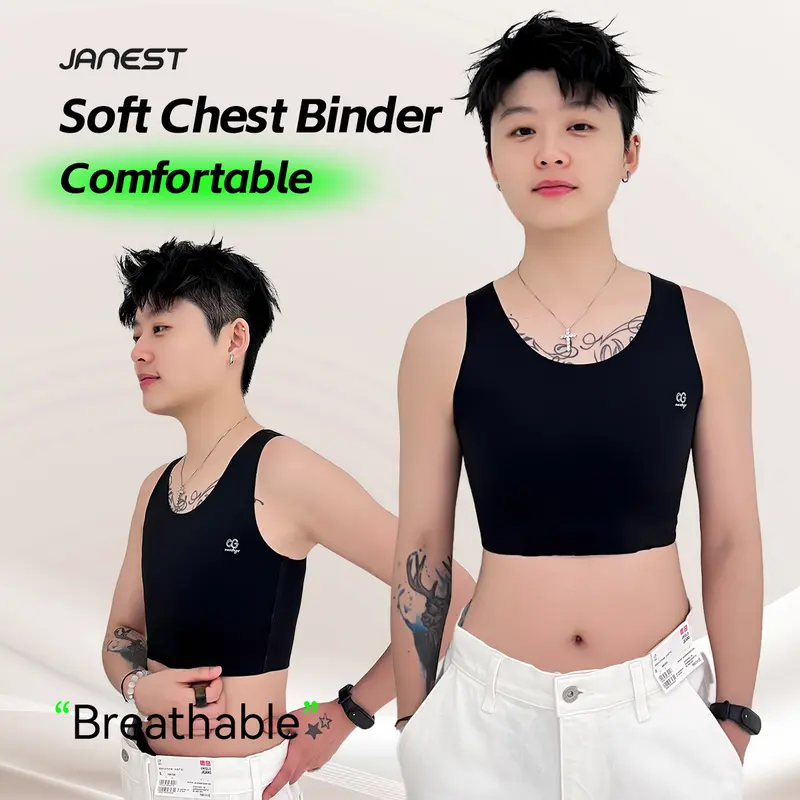 Dụng Cụ Đóng Ngực Tomboy, Liền Mạch, Định Hình Ngực, Đồ Quần Áo Thể Thao, Dụng Cụ Đóng Nửa, Dành Cho Phụ Nữ Ngoại Cỡ 5