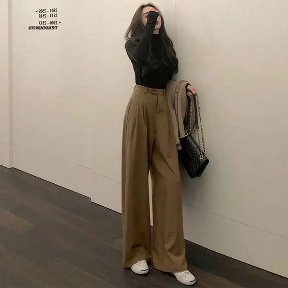 celana Kulot wanita korea style Kancing 3
