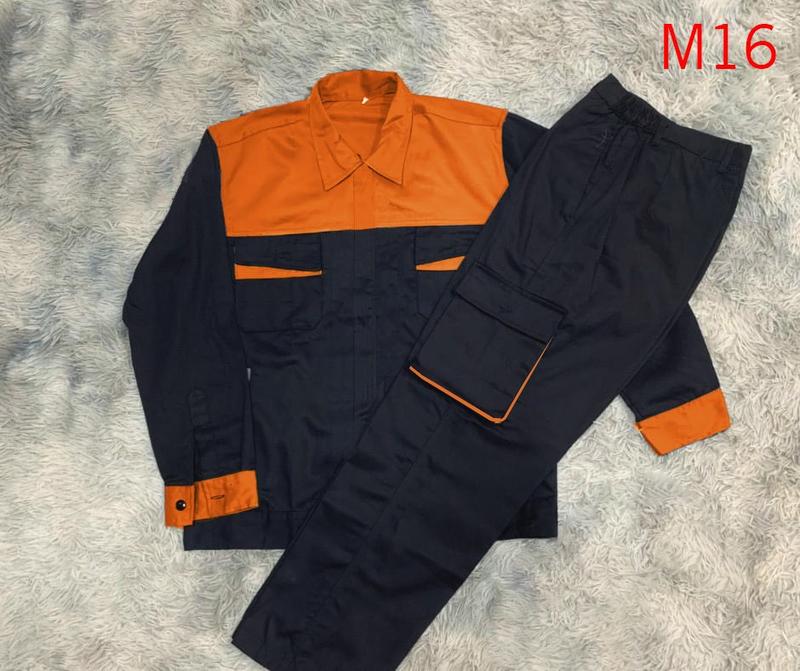 Quần áo bảo hộ lao động đẹp $ rẻ, vải kaki nam định loại dày 3.1(M16)