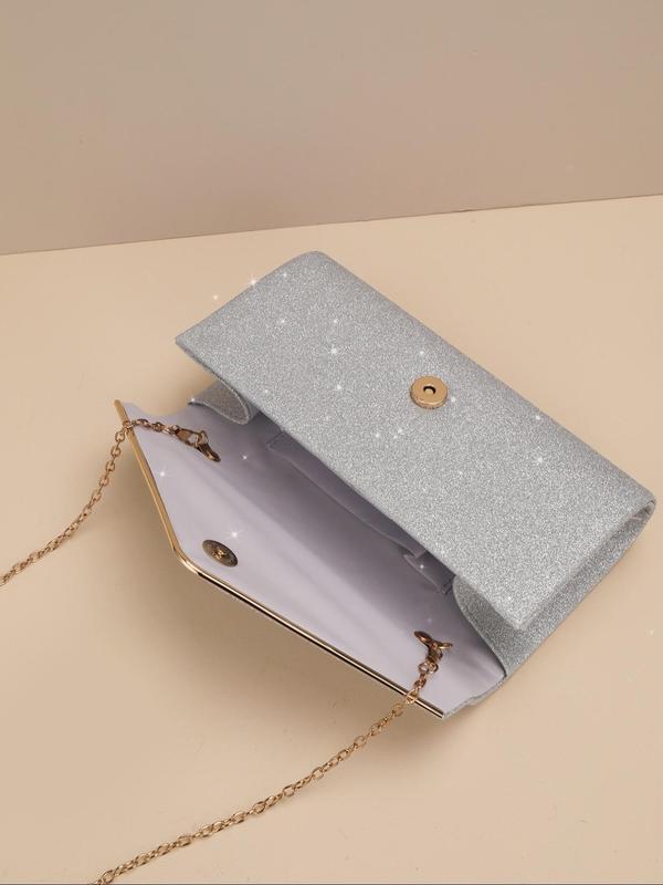 Women's Elegant Glittering Evening Bag, Exquisite Clutch Crossbody Bag, Trendy Flap Bag for Party Decoration 5