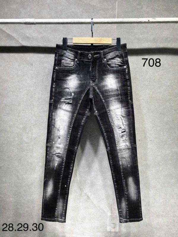 Quần Jean dài nam mẫu mới phối hình loang nhẹ boy phố chuẩn menswear