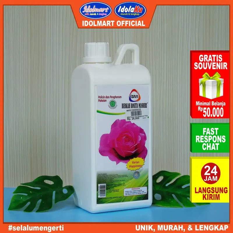 IDOLAKU BRM Pelicin & Pengharum Pakaian 1000 ml Pewangi Loundry Original 8