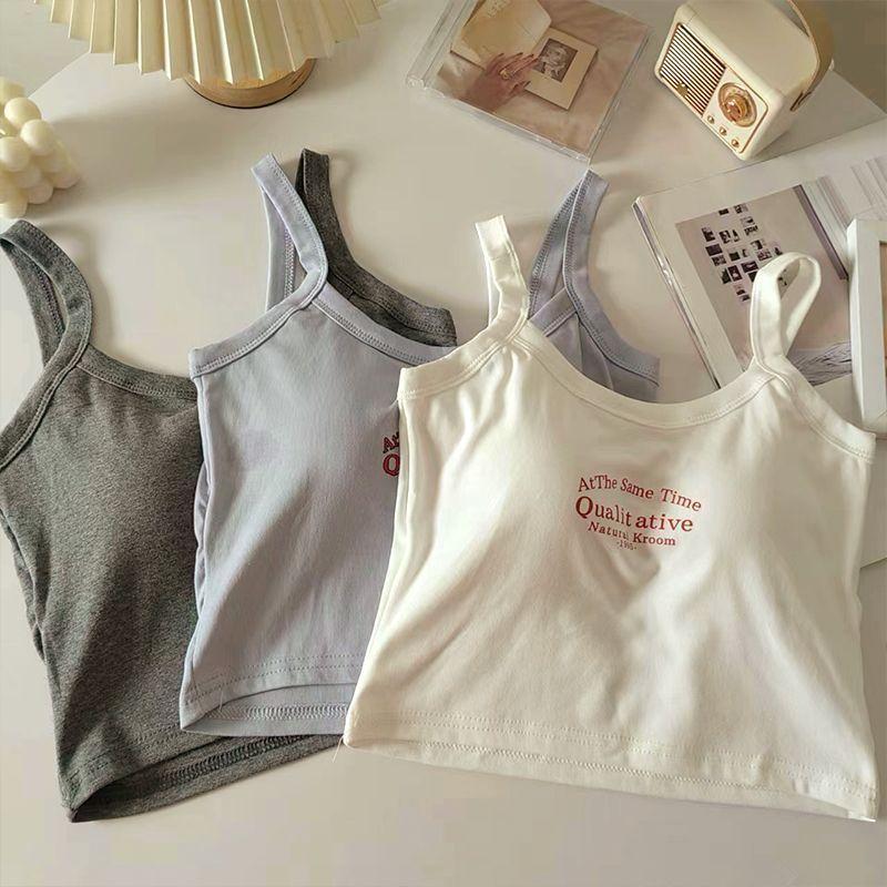 Áo Vest Hai Dây In Hình, Thiết Kế Cô Gái Nóng Bỏng Dễ Thương Và Gợi Cảm, Dành Cho Nữ, Có Thể Mặc Bên Trong Hoặc Mặc Ngoài, Có Đệm Ngực, Áo Sơ Mi Cơ Sở Bó Sát Không Tay Sành Điệu, Thích Hợp Cho Mùa Hè, Năm 2023, HK 3