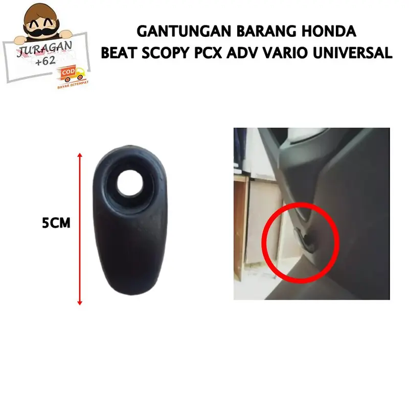 GANTUNGAN BARANG HONDA  HOOK LUGGAGE CANTELAN CANTOLAN PCX BEAT VARIO ADV SCOOPY UNIVERSAL Motorcycle 3