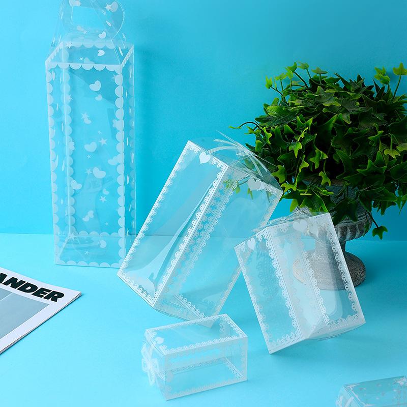 Hộp Đóng Gói Trong Suốt, Hộp Quà Tặng, Hộp Kẹo Cưới, Sạch Sẽ Và Trong Suốt, In Hình, Thích Hợp Làm Đồ Chơi Kẹo Quà Tặng, 1 Chiếc 2