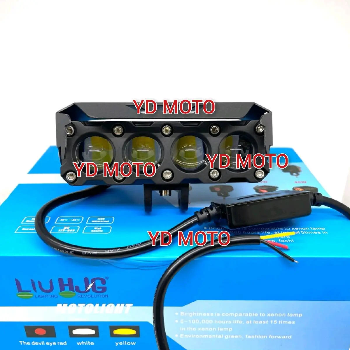 Lampu Tembak Laser LED 4 Mata 80watt HIGH LOW FONGLAMP SINAR TERANG