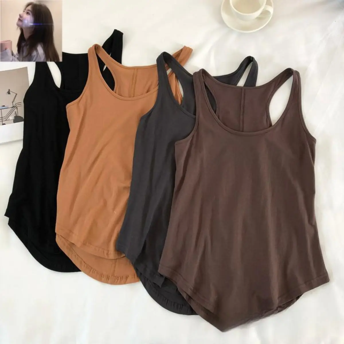 In Stock I-Shaped Vest Women's Summer Fat Sister 1.00 Kg-150.00 kg Loose plus Size Underwear Sleeveless T-shirt Sling Top Fashion