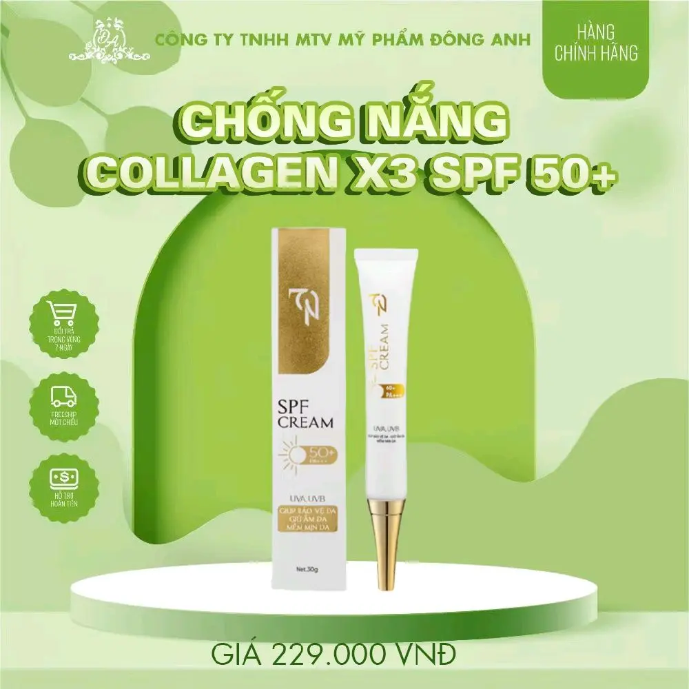Kem Chống Nắng TN Collagen X3 - Mp Đông Anh Nguyễn Huỳnh Như Chính Hãng