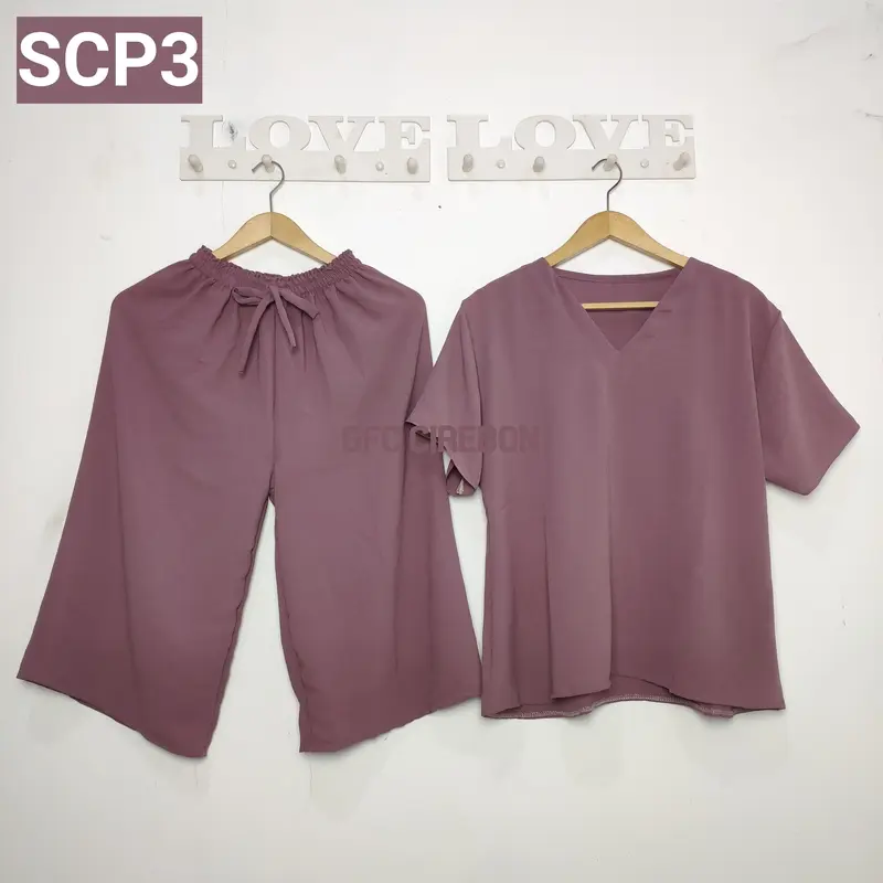 Setelan Crinkle Wanita / Setelan Baju Wanita Kekinian / One Set Crinkle Airflow Premium / Setelan Crinkle Pendek 7