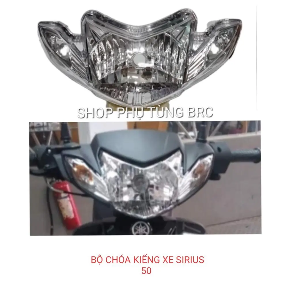 Bộ chóa, kiếng đèn pha xe SIRIUS Nhật 110, SIRIUS 50 Phụ Kiện Phụ Tùng
