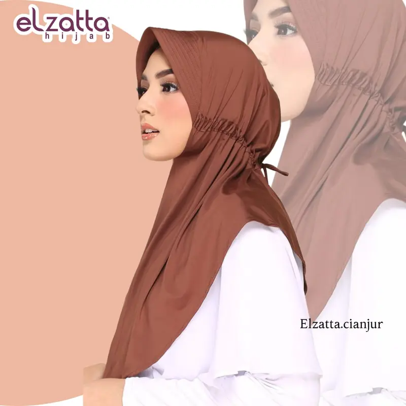 BERGO ELZATTA TERBARU SERUT BELAKANG ZARIA SAHARA BAHAN JERSY SUPER ADEM TERLARIS NOMOR SATU PREMIUM SPORT TRANDING ANTI TEMBEM KEKINIAN Jilbab Katun Lembut Nyaman Rayon Muslim Kerudung Instan 3