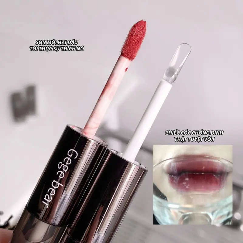 Son môi 2 đầu GEGEBEAR lì và bóng, kết hợp siêu đẹp S-GG-2D 7
