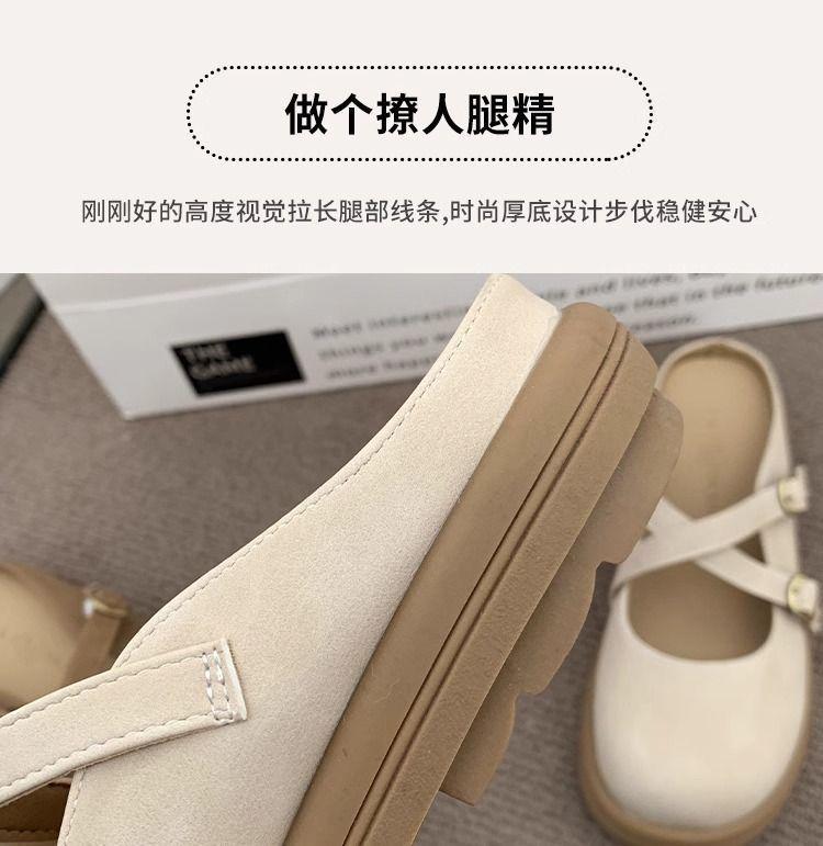 Product Introduction of Half Slippers Women Summer Outdoor Comfortable Flat Shoes College Style Mules Sandals 6