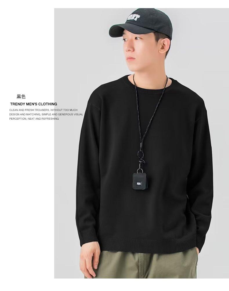 Product Introduction of ZOCI 2024 Áo Len Dệt Kim Cổ Tròn Mới Áo Dáng Rộng Thời Trang Phong Cách Hàn Quốc Cho Nam Menswear Shirt 22