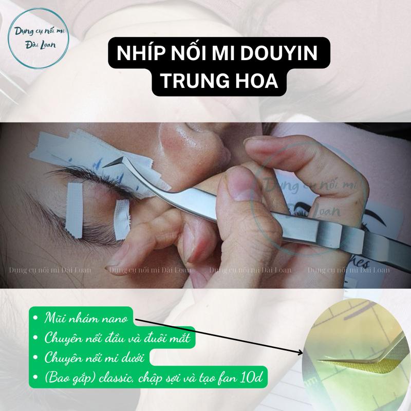 Nhíp Nối Mi Trung Hoa Douyin Mũi Nhám Chuyên Nối Đầu Và Đuôi Mắt