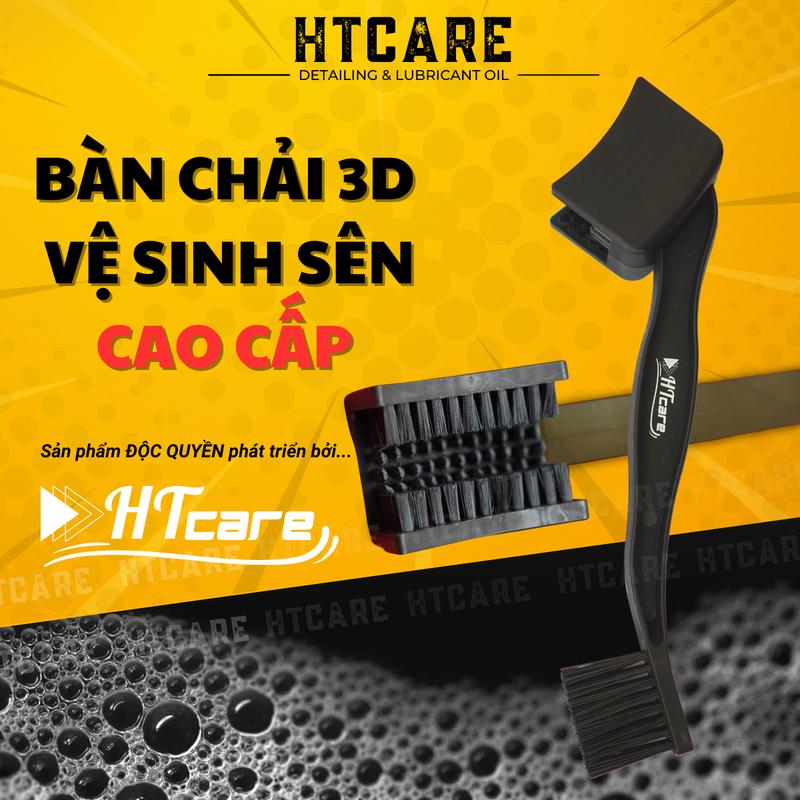  Bàn Chải 3D Chà Sên Vệ Sinh Sên NSD Cao Cấp HTCARE Chuyên Dụng Cho Xe Máy Phụ Kiện 