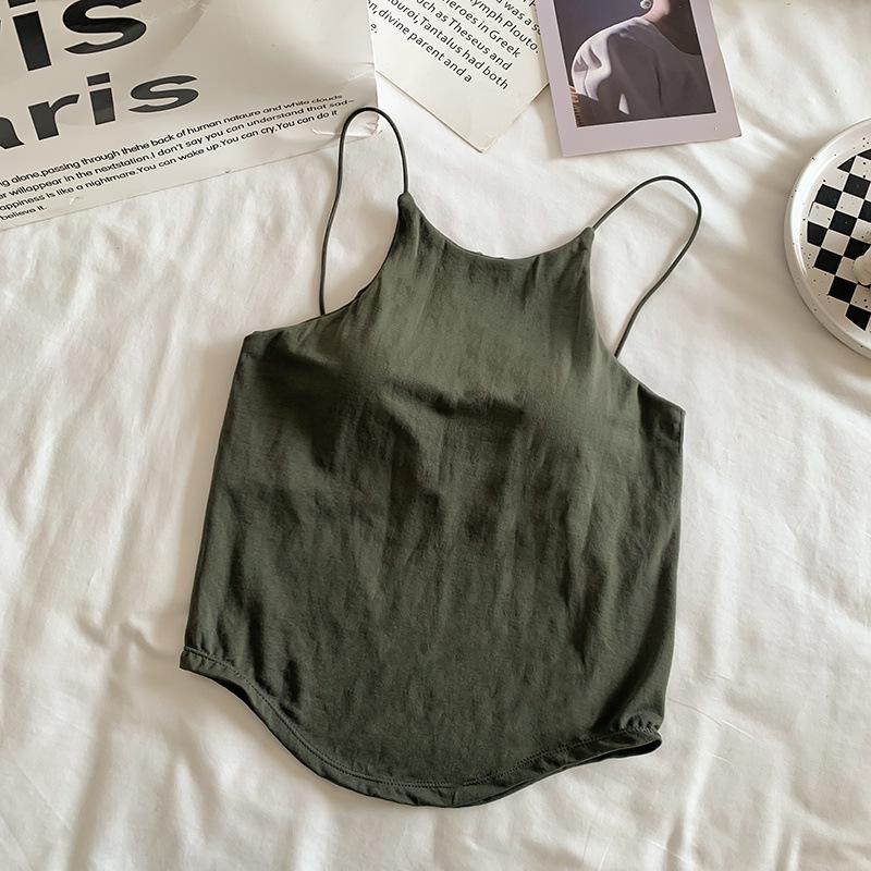 Product Introduction of Áo Vest Không Dây Hở Lưng, Màu Trơn Có Đệm Ngực, Áo Ống Ôm Sát Áo Sơ Mi Cơ Sở Ngắn, Cô Gái Nóng Bỏng Dễ Thương Và Gợi Cảm 27