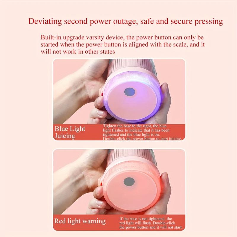 Product Introduction of Charging Model Portable Juicer Cup Electric Juice Cup Portable Rechargeable Bottle Mini Portable Juice Mixer Cup Mixing Household Fruit Mixer 10