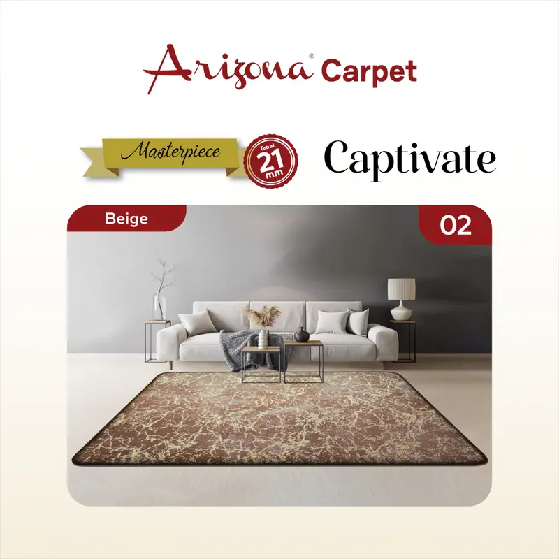 [190x270cm] Masterpiece Captivate Karpet Busa Malaysia Arizona Motif Lava Carpet 2