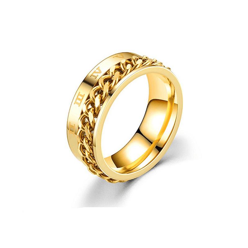 Nhẫn Xoay Bằng Thép Titan Không Gỉ Cho Nam Và Nữ, Nhẫn Thần Tài Lo Lắng, Con Quay Liên Kết Chuỗi Xoay, Nhẫn Ngón Tay, Quà Tặng Punk Rock # 439985 4
