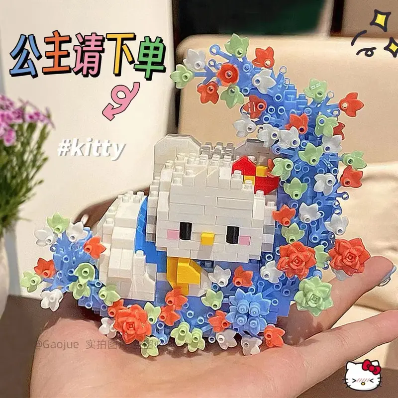 Hello Kitty, Mặt Trăng Hoa Đèn Ngủ, Pochacco, Tương Thích Với Lego, Khối Xây Dựng Hạt Nhỏ Đồ Chơi Lắp Ráp Giáo Dục Trẻ Em, Vận Chuyển 48 Giờ, Năm 2024 0