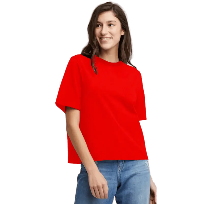 Baju Kaos warna merah cabe Polos Lengan Pendek O Neck Unisex Bahan Katun Combed PE 30s Adem Kualitas Premium Pria Oblong 1